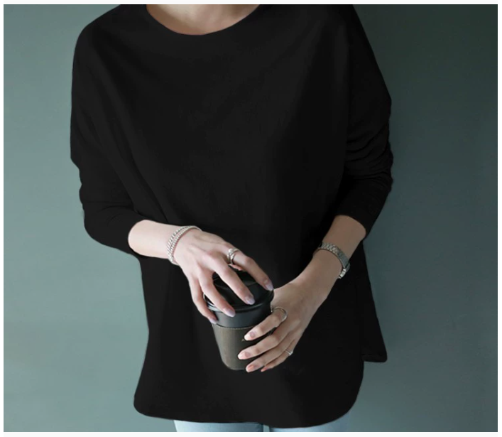 レディース tシャツ レディース tシャツ トップス 裏起毛tシャツ 裏起毛 無地Tシャツ シンプル あったか 白 長袖 大きサイズ 黒 秋 春 送料無料 冬