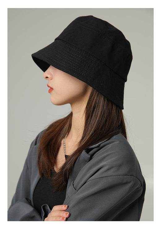 バケットハット女性用 夏バケットハット、紫外線防止、韓国スタイル、大きなつばで顔をカバー、小顔見せ、日系万能、日焼け防止サンシェード帽子